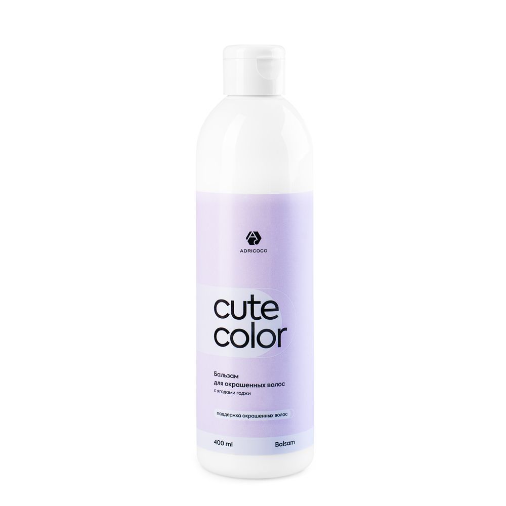 Бальзам для окрашенных волос ADRICOCO CUTE COLOR с ягодами годжи, 400 мл
