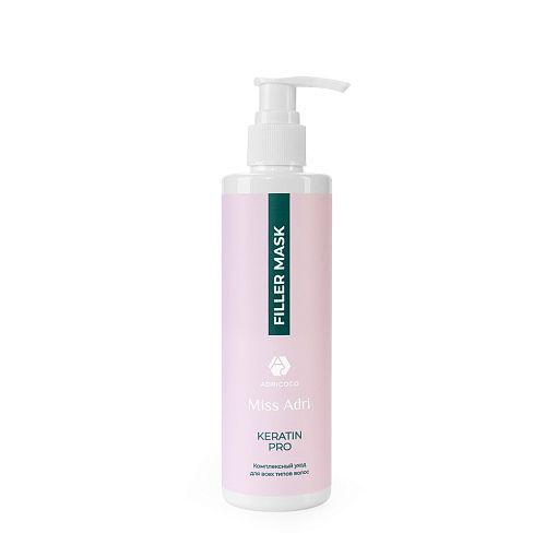 Универсальная маска-филлер для волос ADRICOCO Miss Adri Keratin Pro с кератином и белковым коктейлем, 250 мл