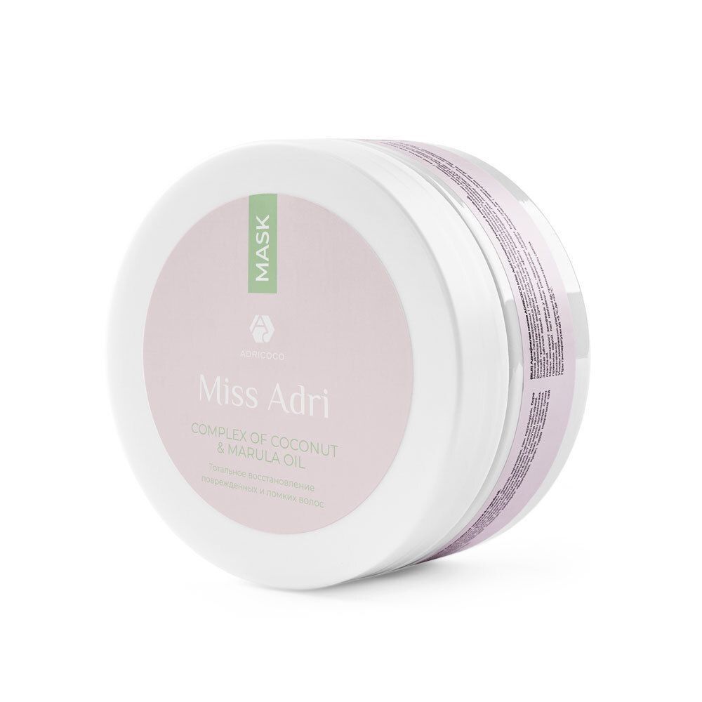 Восстанавливающая маска для волос ADRICOCO Miss Adri Complex of coconut & marula oil, 200 мл