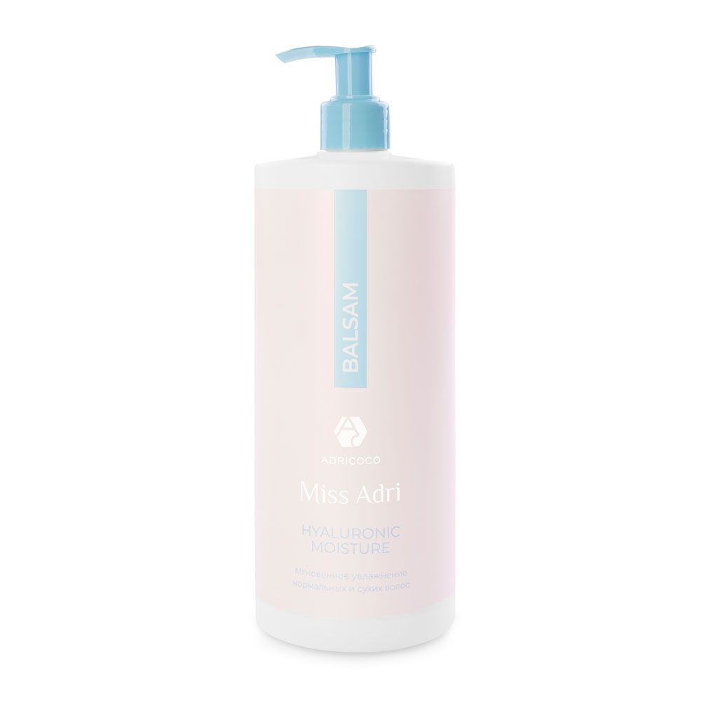 Увлажняющий бальзам для волос ADRICOCO Miss Adri Hyaluronic moisture, 1000 мл