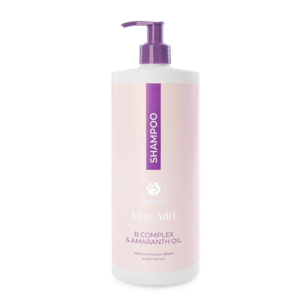 Шампунь для объема волос ADRICOCO Miss Adri B complex & amaranth oil, 1000 мл