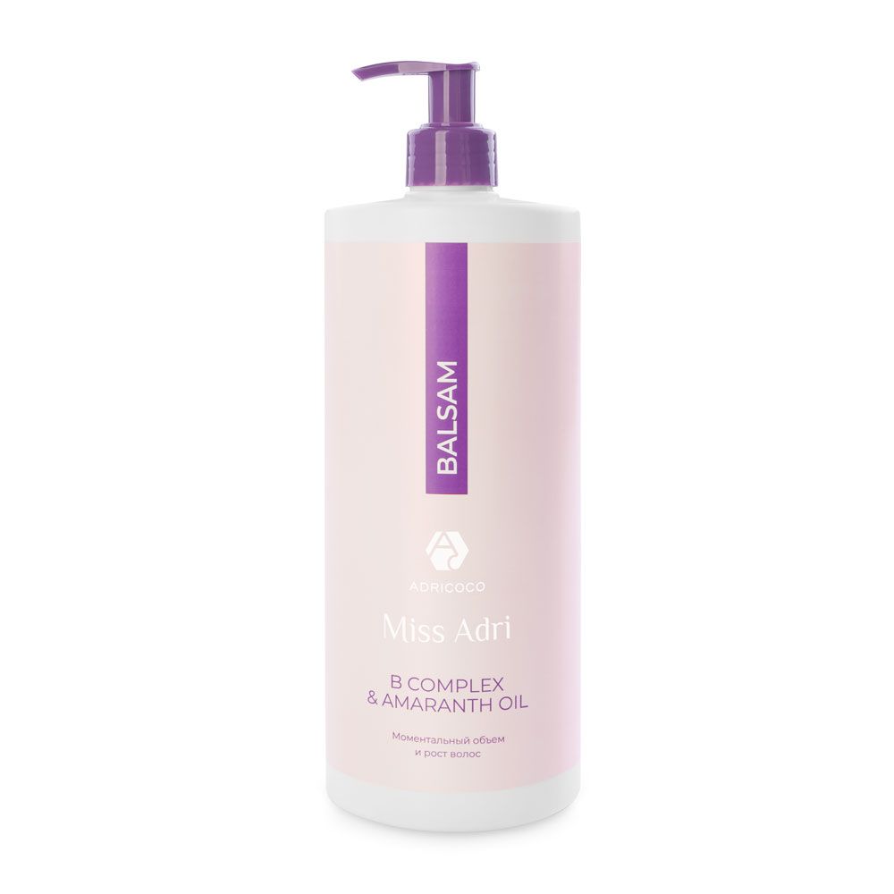 Бальзам для объема волос ADRICOCO Miss Adri B complex & amaranth oil, 1000 мл